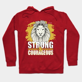 STRONG and COURAGEOUS Lion Hoodie